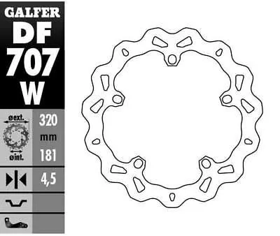 Μπροστινό δίσκο φρένων Galfer WAVE FIXED 320x4,5mm DF707W