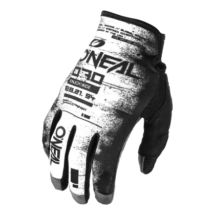 Mănuși motocross O'NEAL MAYHEM SCARZ NEGRU/ALB V.24