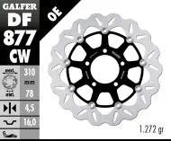 Плаващ преден спирачен диск Galfer WAVE FLOATING COMPLETE (C. ALU.) 310x4,5mm DF877CW