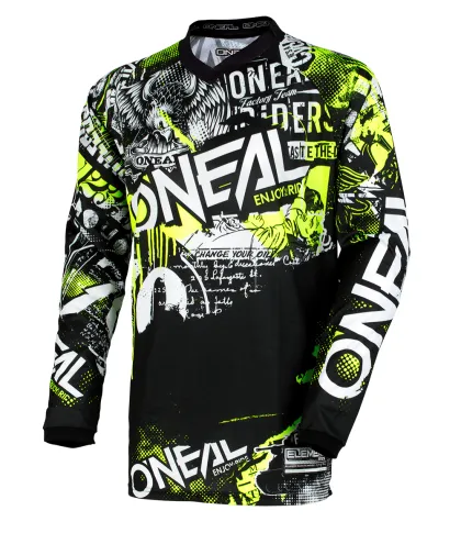 Πουκάμισο μοτοκρός O'NEAL ELEMENT ATTACK BLACK/HI-VIZ 2020