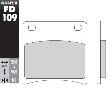 Μπροστινά τακάκια μοτοσυκλέτας Galfer SEMI METAL FD109G1054