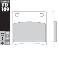 Front motorcycle pads Galfer SEMI METAL FD109G1054