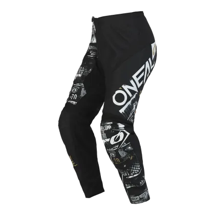 Children's motocross breeches O'NEAL ELEMENT ATTACK V.23 BLACK/WHITE
