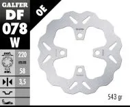 Front brake disc Galfer WAVE FIXED 220x3.5mm DF078W
