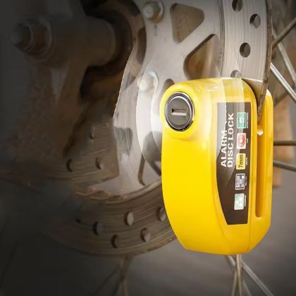 Brake disc lock with alarm