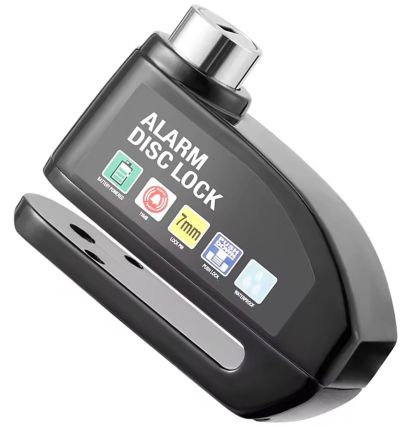 Brake disc lock with alarm