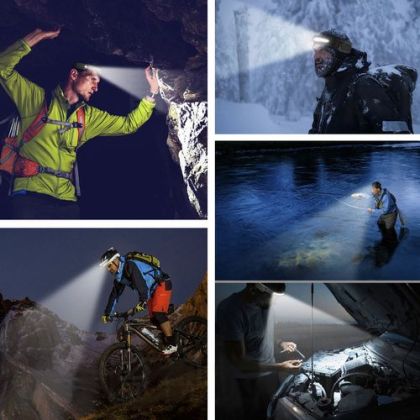 Мощен LED челник + фенерче