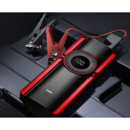 Power Bank със стартерна функция 10000 mAh ,6в1, компресор за помпане на гуми