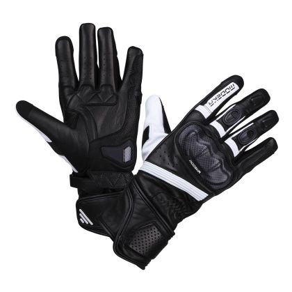 Motorcycle gloves Modeka Miako Black/White