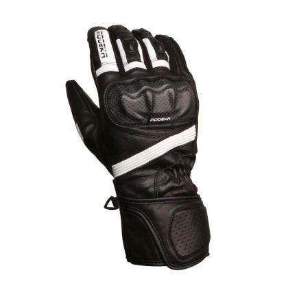 Motorcycle gloves Modeka Miako Black/White