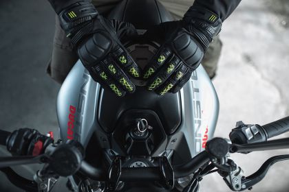 Γάντια μοτοσικλέτας Modeka Ennos Μαύρο/Κίτρινο