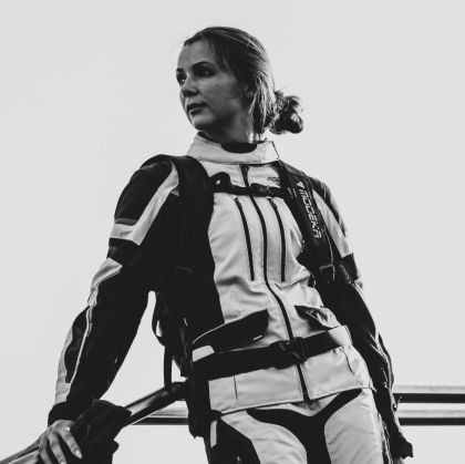 Γυναικείο μπουφάν μοτοσικλέτας Modeka Elaya Ανοιχτό Γκρι/Μαύρο