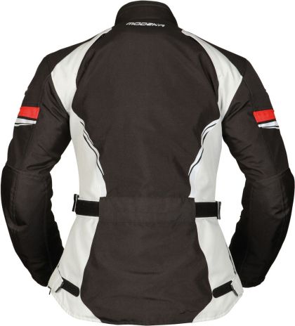 Geaca moto dama Modeka Violetta Negru/Gri deschis