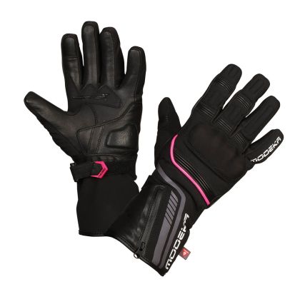 Women's motorcycle gloves Modeka Makari Black/Pink