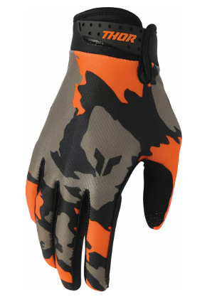Motocross gloves THOR LAUNCHMODE HUNTER ORANGE/BLACK