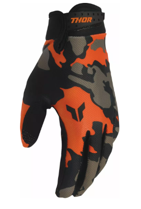 Motocross gloves THOR LAUNCHMODE HUNTER ORANGE/BLACK