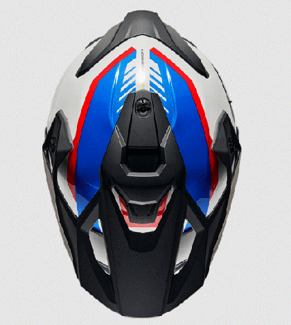 Casca de aventura NEXX Y.TRAVL QUEST ALB/ALBASTRU/ROSIU