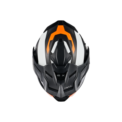 Cască de aventură NEXX X.LIFECOUNTRY TERRA ALB/PORTOCALIU