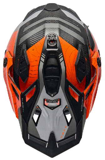 Casca de aventura NEXX X.WED3 FURKA ORANGE/GRI