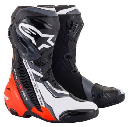 Ghete ALPINESTARS SUPERTECH R NEGRU/ROȘU/ALB/GRI 2023