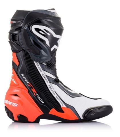Ghete ALPINESTARS SUPERTECH R NEGRU/ROȘU/ALB/GRI 2023