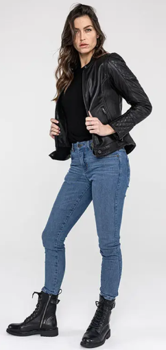 Γυναικείο τζιν μοτοσικλέτας JOHN DOE RUBY ΑΝΟΙΧΤΟ ΜΠΛΕ