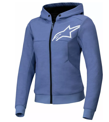 Дамски мото суичър ALPINESTARS Stella Chrome v2 BLUE VIOLET/WHT