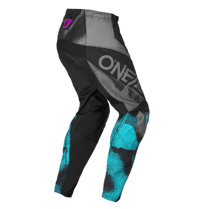 Women's motocross breeches O'NEAL ELEMENT ROLLER BLACK/CYAN