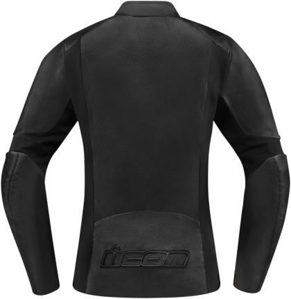 Γυναικείο δερμάτινο μπουφάν μοτοσικλέτας OVERLORD LEATHER - ΜΑΥΡΟ