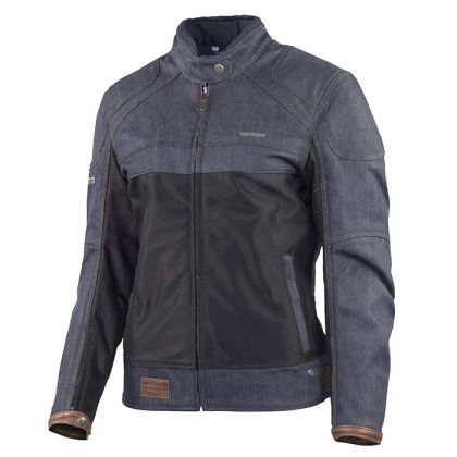 Jachetă de motocicletă Trilobite 1995 Airtech pentru femei ALBASTRU/NEGRU