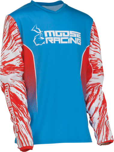 Детска блуза MOOSE RACING AGROID WHITE/RED/BLUE