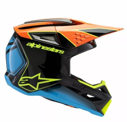 Casca motocross copii ALPINESTARS SM3 FRAY BLK/OR/YL