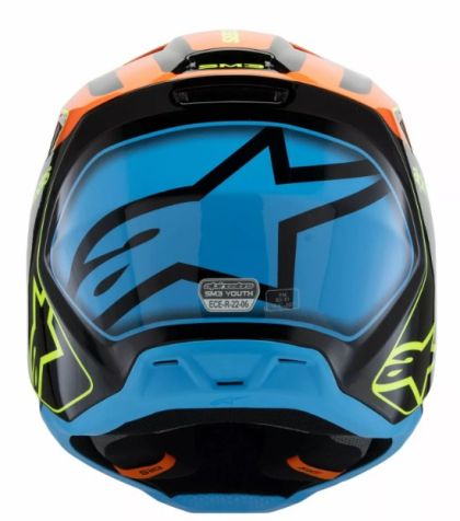 Casca motocross copii ALPINESTARS SM3 FRAY BLK/OR/YL