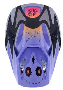 Children's motocross helmet ALPINESTARS SM3 JETTSON GRAY/PUR/BLK