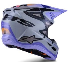 Children's motocross helmet ALPINESTARS SM3 JETTSON GRAY/PUR/BLK