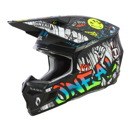 Casca motocross copii O'NEAL 3SERIES RANCID BLACK/WHITE V.24