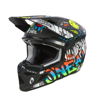 Casca motocross copii O'NEAL 3SERIES RANCID BLACK/WHITE V.24