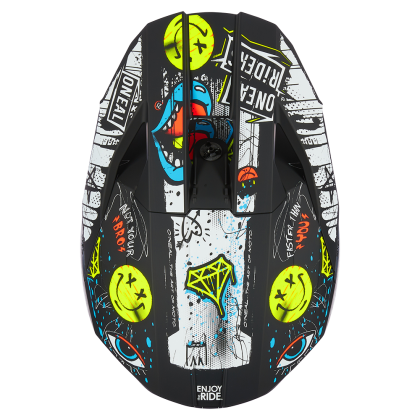 Casca motocross copii O'NEAL 3SERIES RANCID BLACK/WHITE V.24