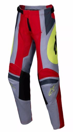 Pantaloni de motocross pentru copii Alpinestars YTH RACER MELT RED/GRAY