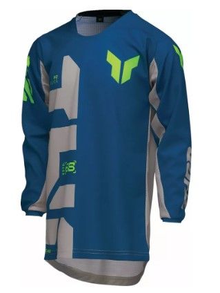 Tricou motocross copii THOR LAUNCHMODE FORGE BLUE