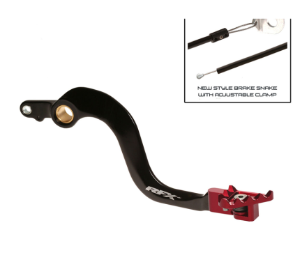 RFX Pro FT Rear Brake Lever (Black/Red) - Honda CR250R 02-07