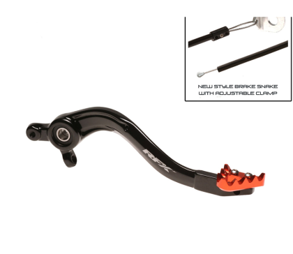 Заден лост за спирачка RFX Pro ST Rear Brake Lever (Hard Anodised Black/Orange) KTM/HUSQ SX/SX-F/TC/FC 2016