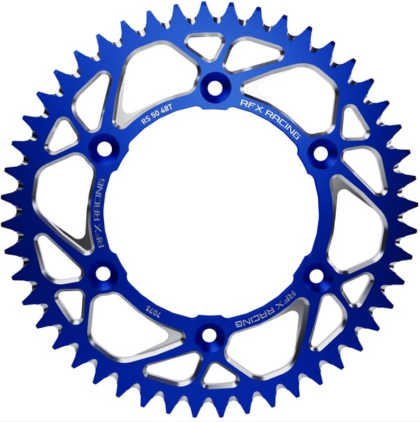 Rear Sprocket RFX Pro Series Elite KTM SX 50 14-24 Aluminum Rear Sprocket Blue - 415 38T