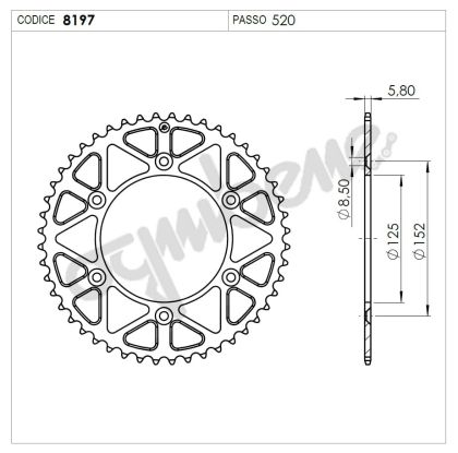 Rear Sprocket TROFEO 368197151 BLACK
