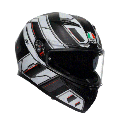 AGV K3 HELMET - RIVIA MATT BLACK/WHITE