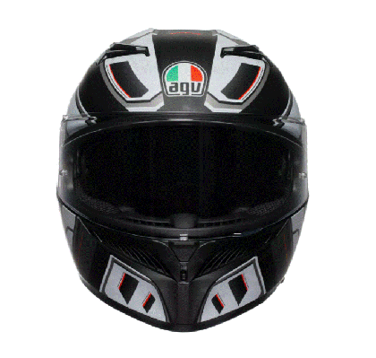 AGV K3 HELMET - RIVIA MATT BLACK/WHITE