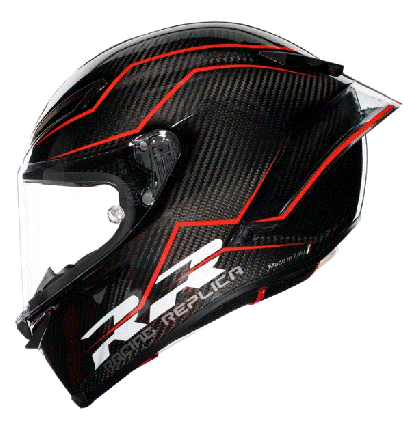 CASCA MOTO AGV PISTA GP RR PERFORMANTE CARBON/RED