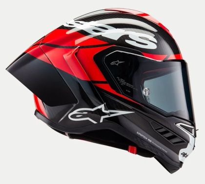 ALPINESTARS Supertech R10 Team Helmet Black/Carb/Fluo Red/White