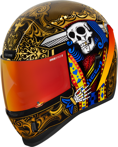Helmet ICON AIRFORM SUICIDE KING GOLD