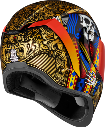 Helmet ICON AIRFORM SUICIDE KING GOLD